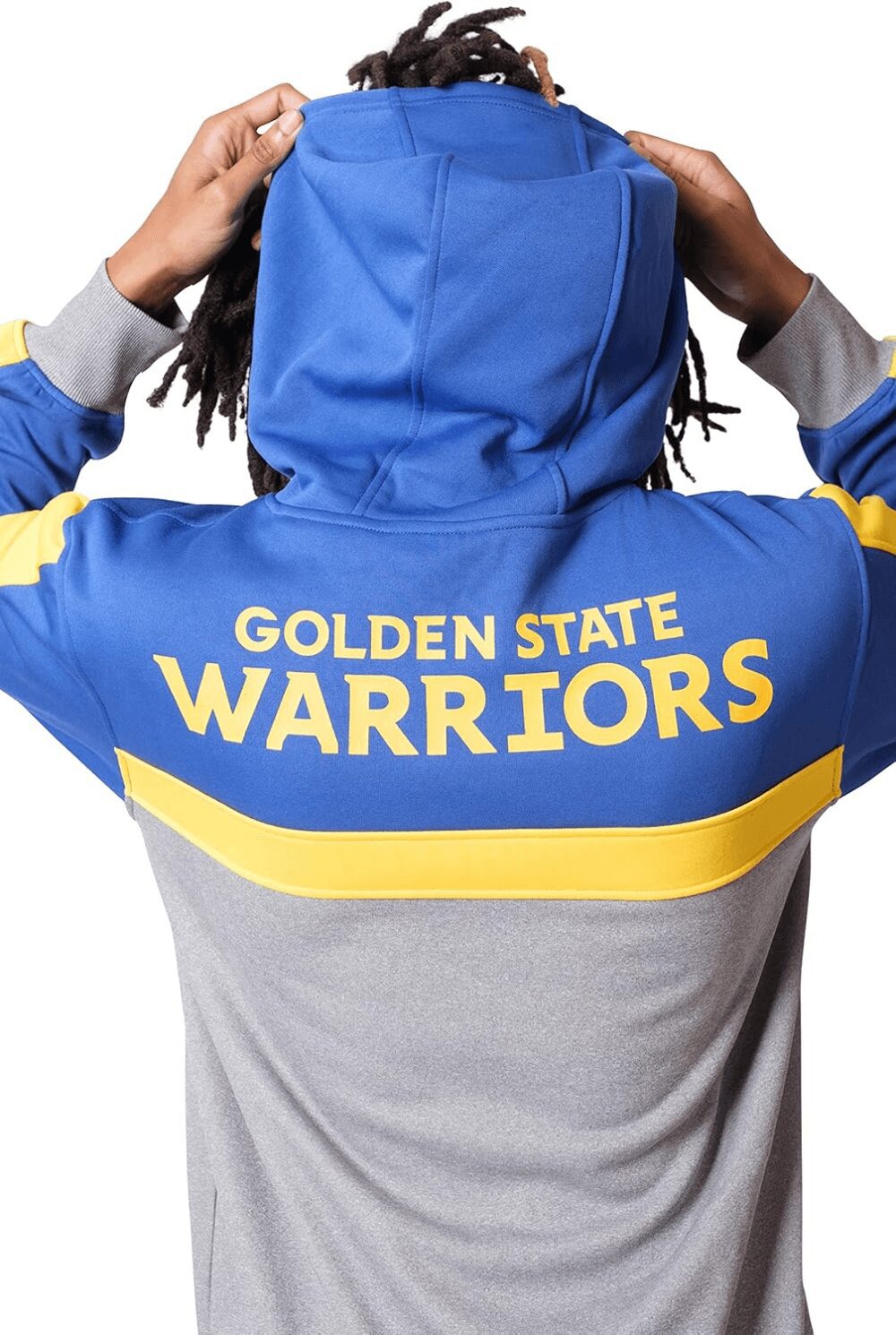 Adult Unisex NBA Official Contrast Back Cut Full Zip Hoodie Sweatshirt - Image 3