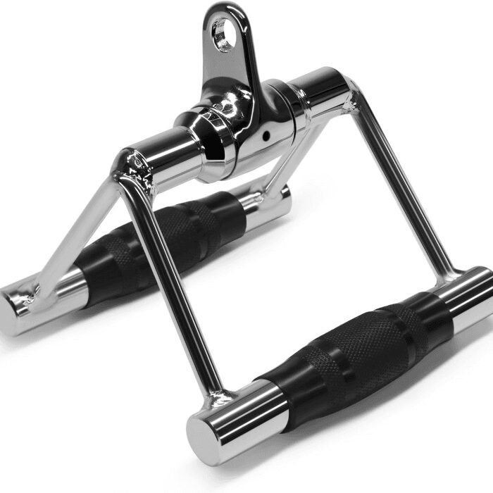 Double D Row Handle Cable Attachment for Weight Workout, Cable Machine Accessories for Home Gym, LAT Pull down V Bar with Capacity up to 880LBS